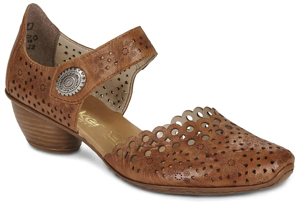 Rieker Women's 43753-22 Mary Jane Heels- Brown - Image 2