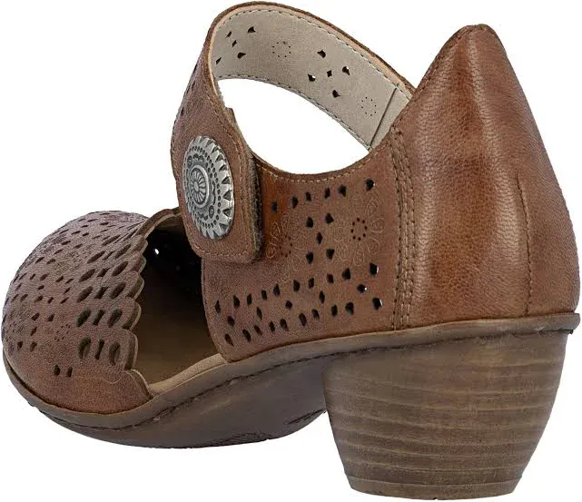 Rieker Women's 43753-22 Mary Jane Heels- Brown - Image 3