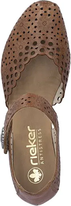 Rieker Women's 43753-22 Mary Jane Heels- Brown - Image 4