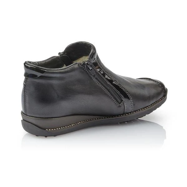 Rieker Women's 44278-00 Dual Zip Dress Boots- Black - Image 3