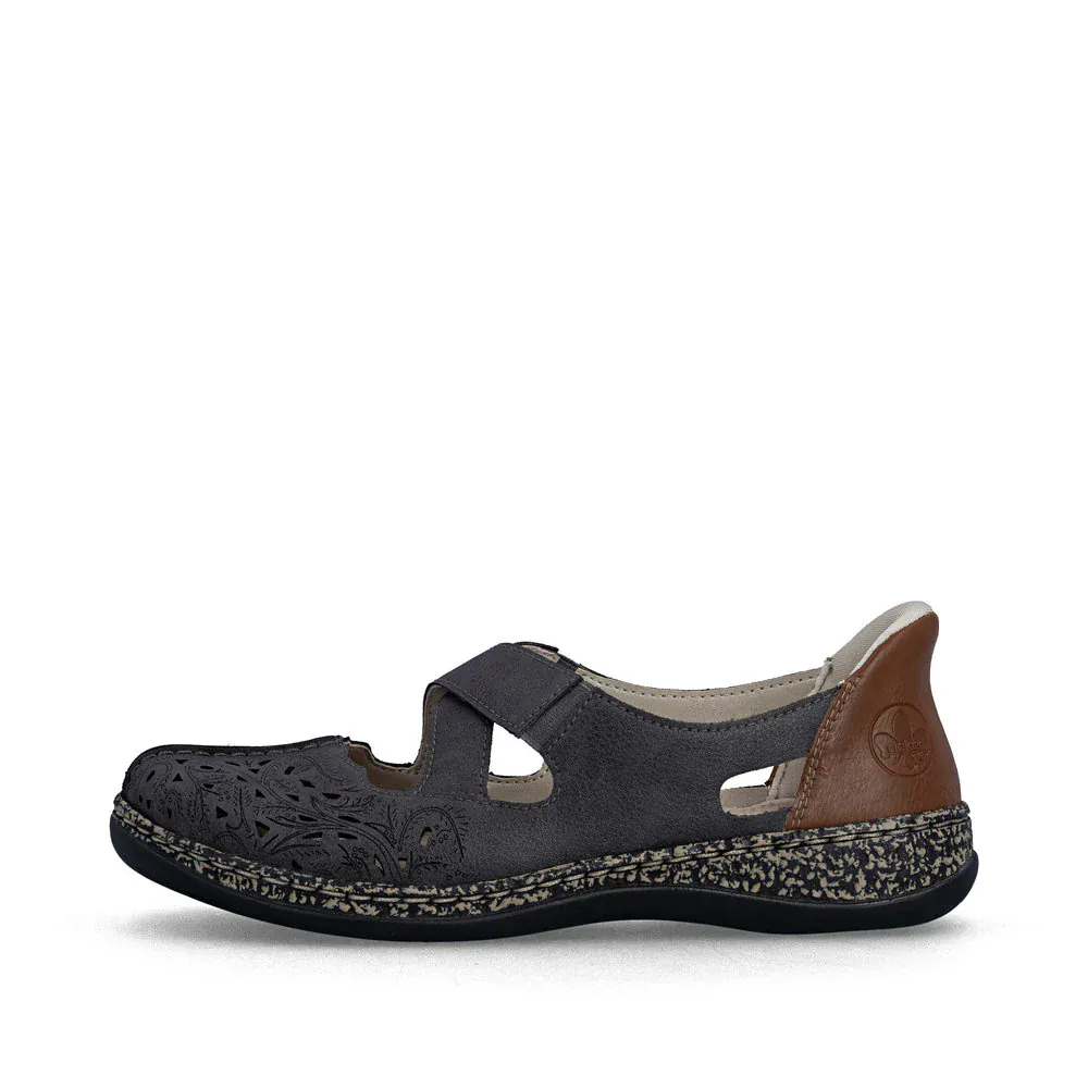 Rieker Women's 46352-45 Mary Janes- Grey - Image 3