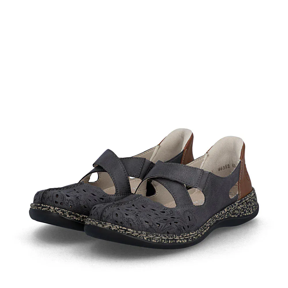 Rieker Women's 46352-45 Mary Janes- Grey - Image 4
