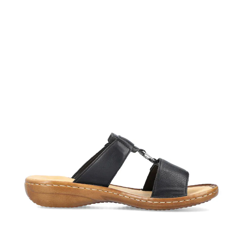 Rieker Women's 60885-00 Regina Sandals- Black - Image 3
