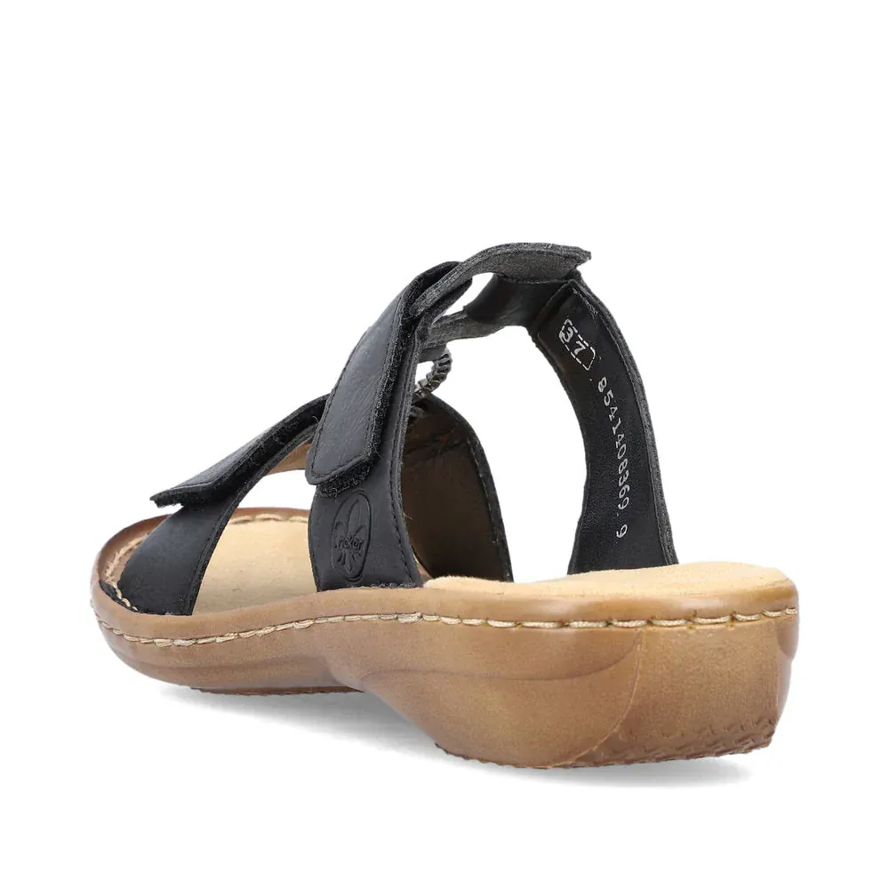 Rieker Women's 60885-00 Regina Sandals- Black - Image 4