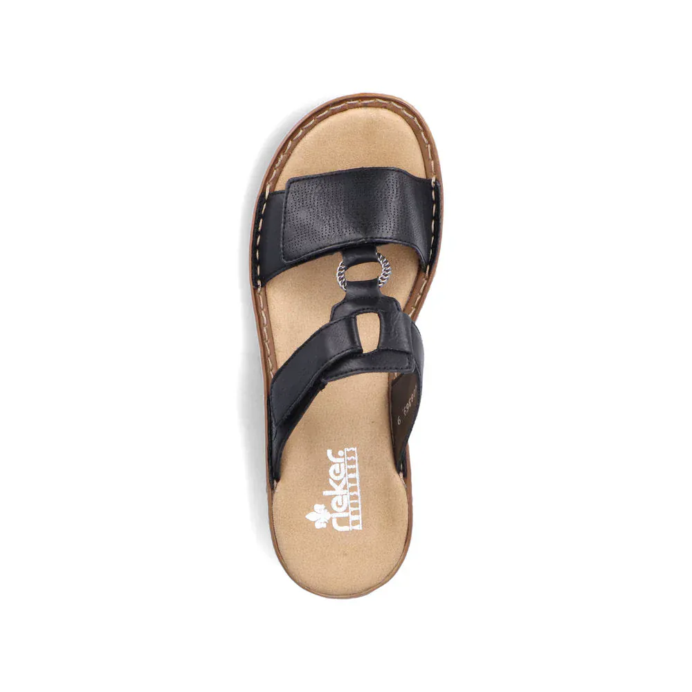 Rieker Women's 60885-00 Regina Sandals- Black - Image 5