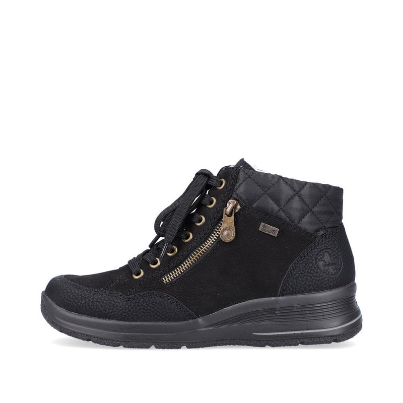 Rieker Women's L7701-00 Lace & Zip Ankle Boots- Black - Image 4