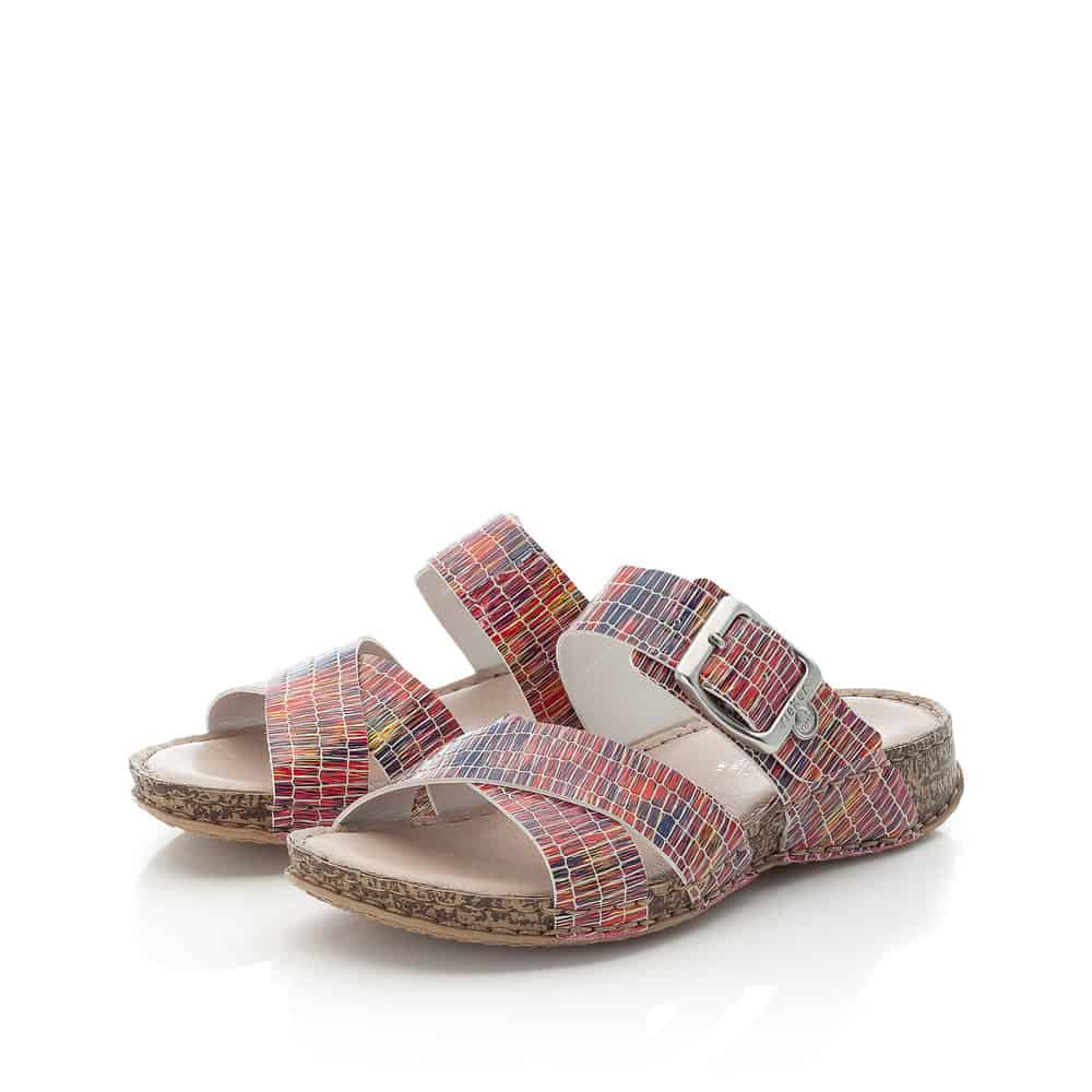 Rieker Women's 61198-90 Cross Strap Sandals- Multi - Image 2