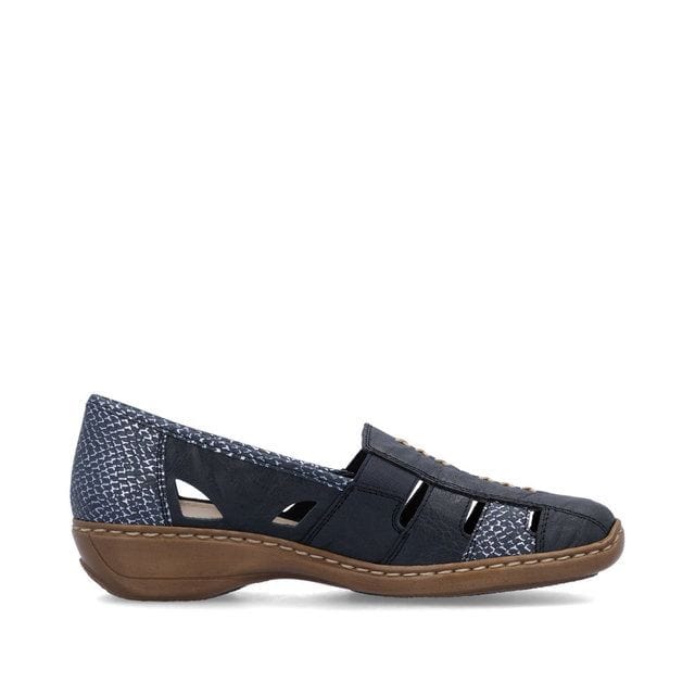 Rieker Women's 41385-15 Doric Woven Loafers- Navy - Image 4