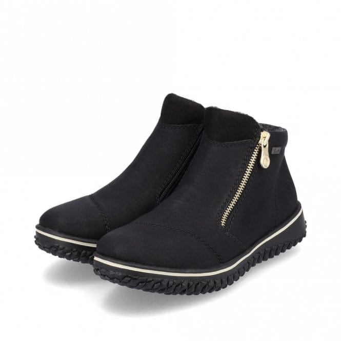 Rieker Women's Z4265-00 Dual Zip Winter Booties- Black - Image 4