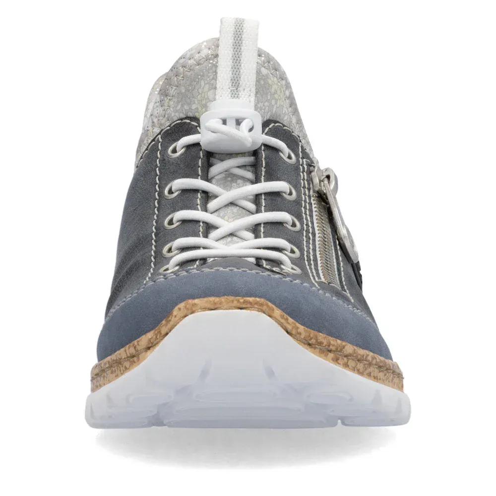 Rieker Women's N42F2-14 Eikezip Stretch Sneakers- Navy - Image 8