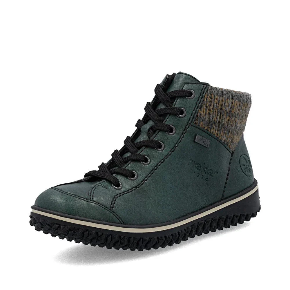 Rieker Women's Z4243-55 Lace & Zip Ankle Boots- Green - Image 2