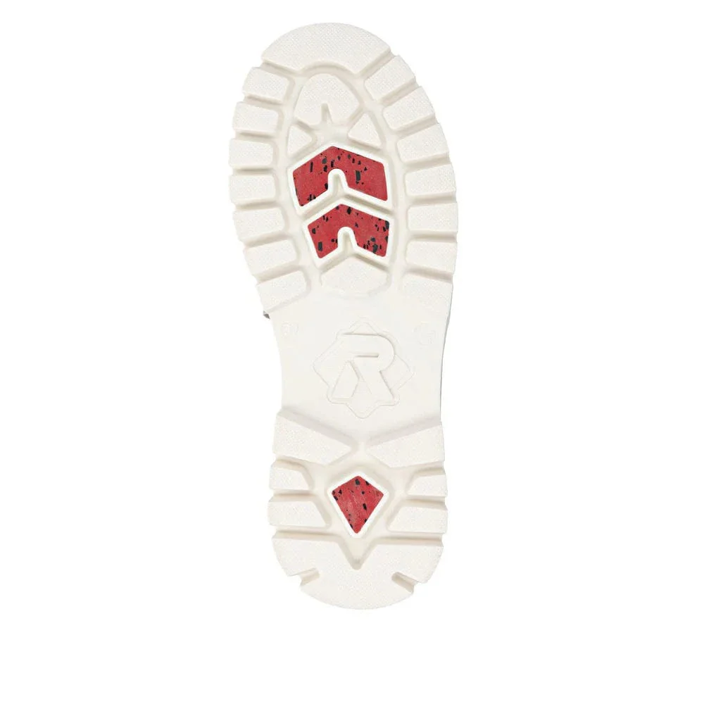 Rieker Women's W2171-81 Lace & Zip Mid Winter Boots- White - Image 9