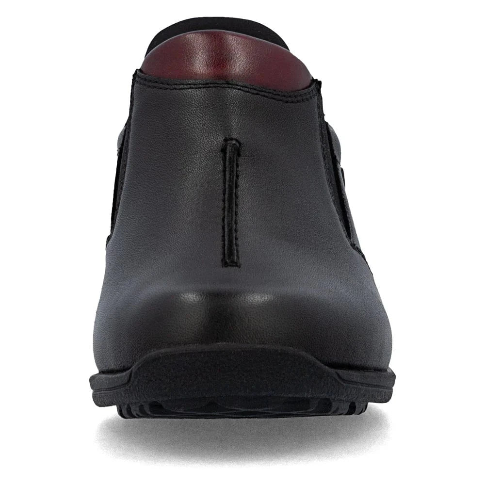 Rieker Women's 47253-00 Loafer Booties- Black/ Wine - Image 5