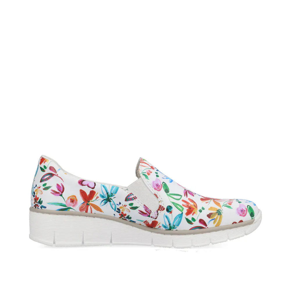 Rieker Women's 53766-90 Slip On Loafers- Multi