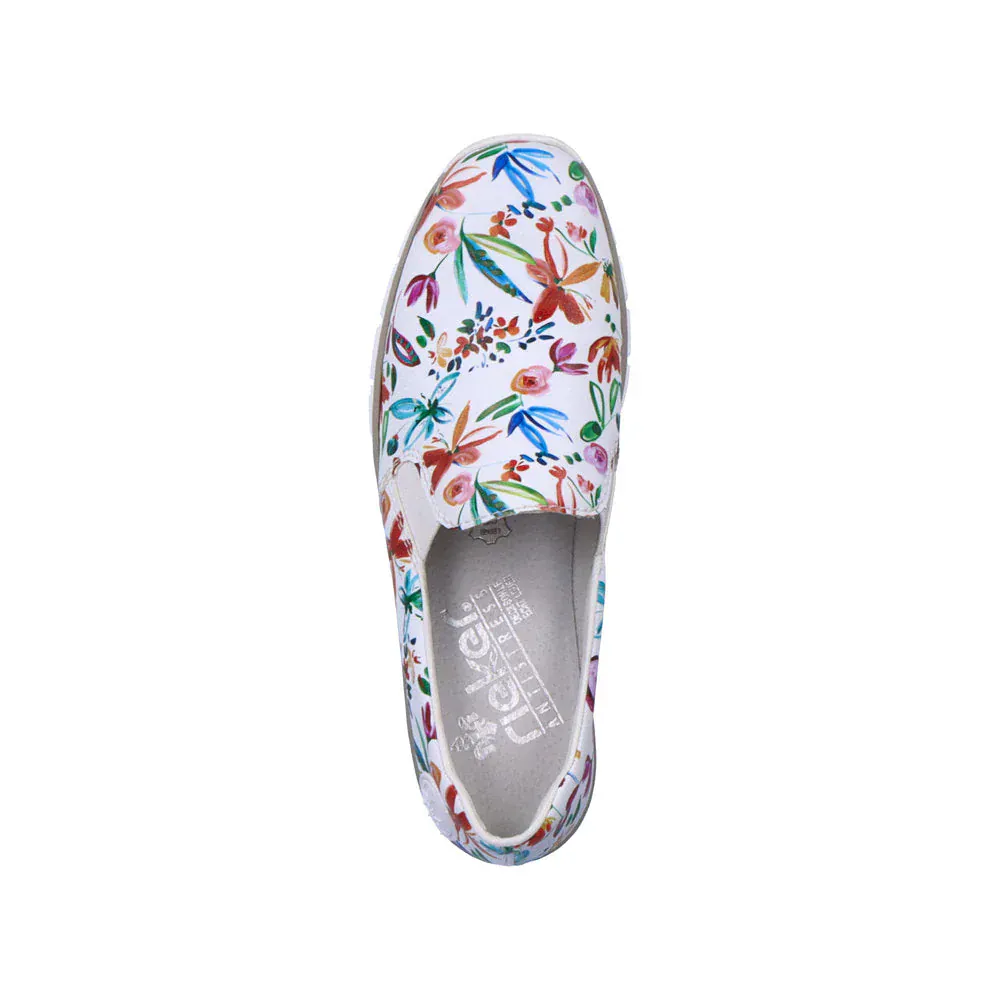 Rieker Women's 53766-90 Slip On Loafers- Multi - Image 4