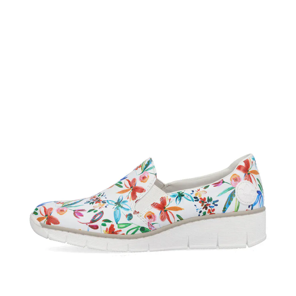 Rieker Women's 53766-90 Slip On Loafers- Multi - Image 7