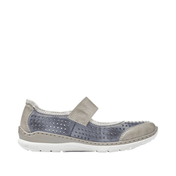 Rieker Women's L32B5-42 Stretch Mary Janes- Blue Combi - Image 4