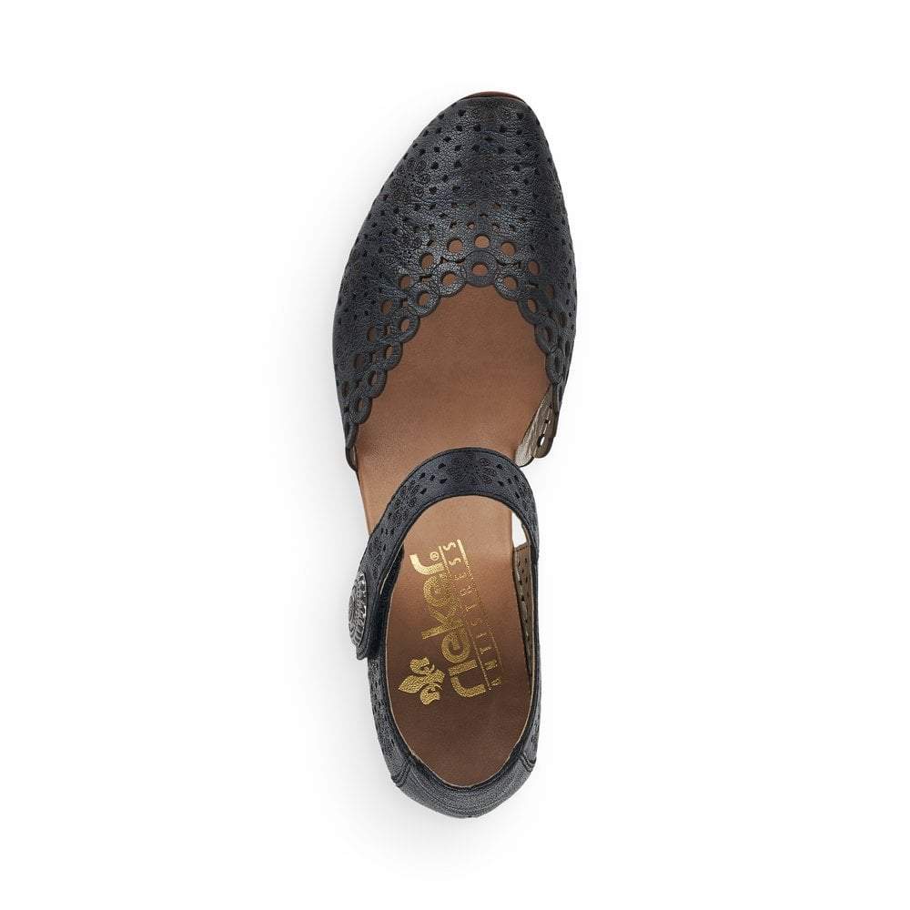 Rieker Women's 43753-00 Mary Jane Heels- Black - Image 3