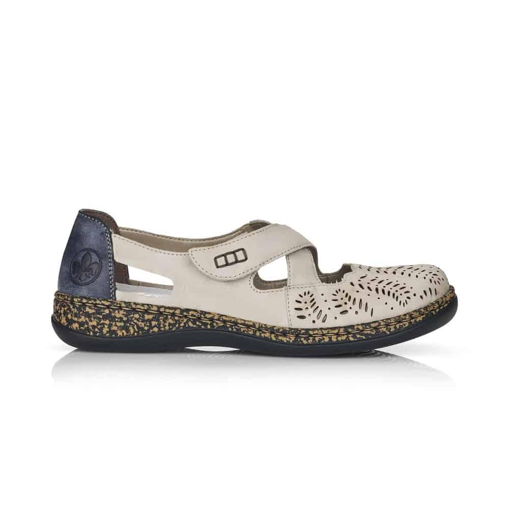 Rieker Women's 46375-60 Daisback Perforated Mary Janes- Beige