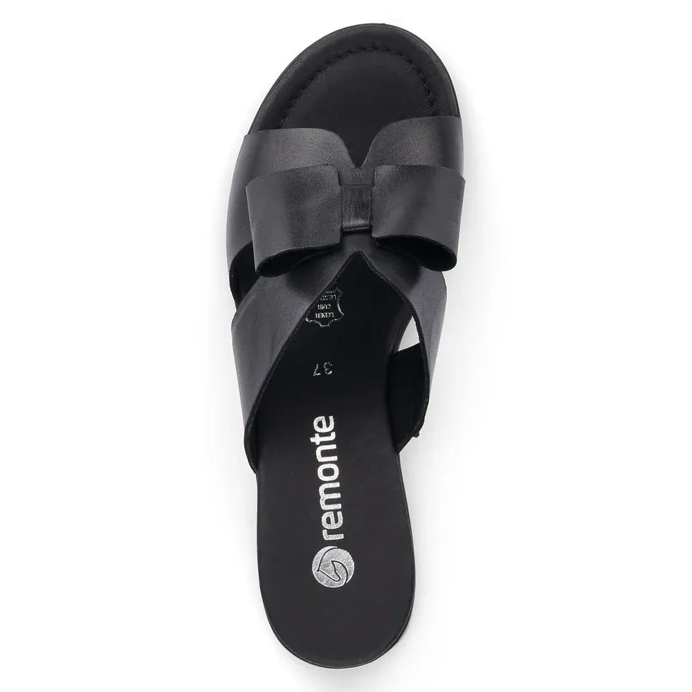 Remonte Women's R8759-01 Heeled Mule Sandals- Black - Image 4