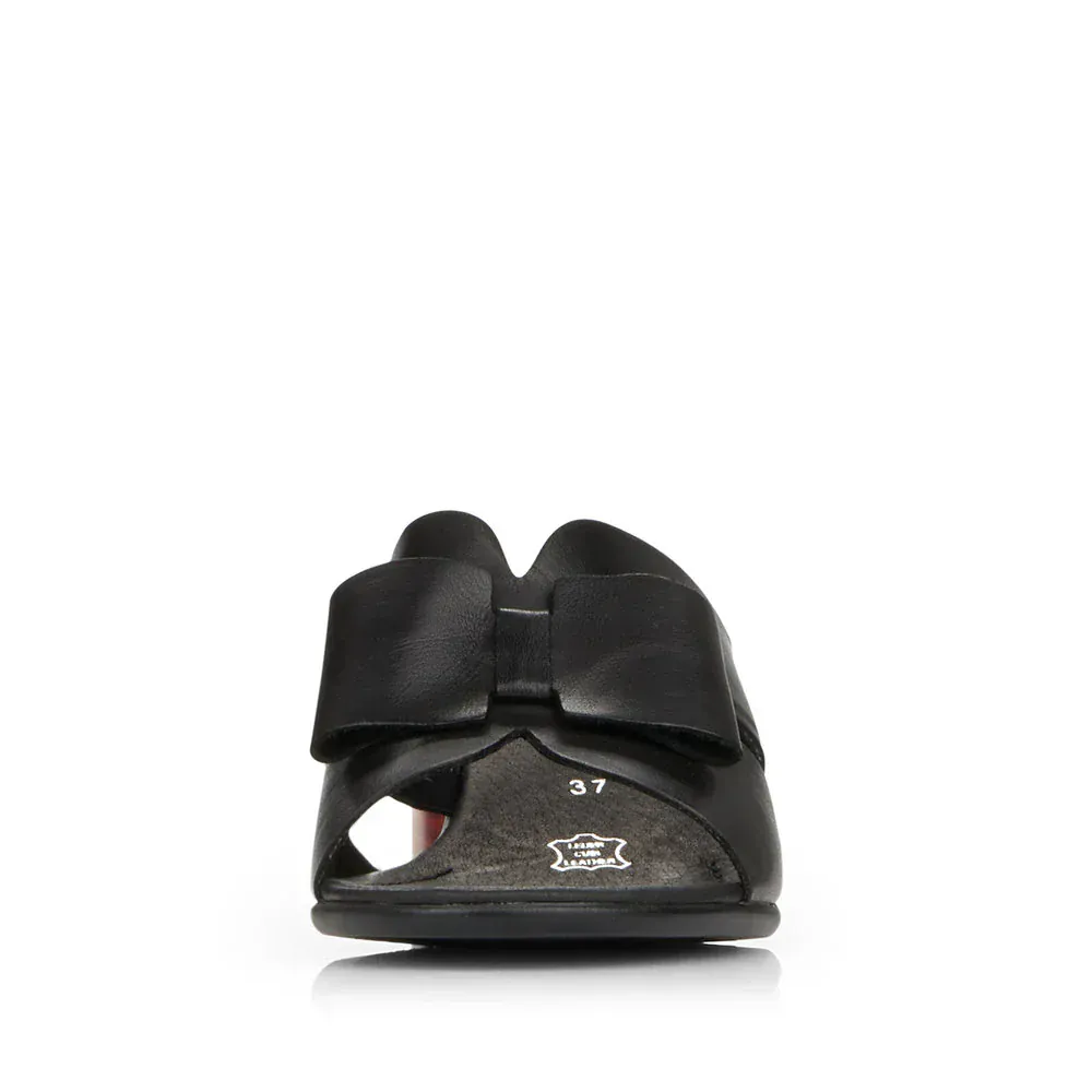 Remonte Women's R8759-01 Heeled Mule Sandals- Black - Image 6