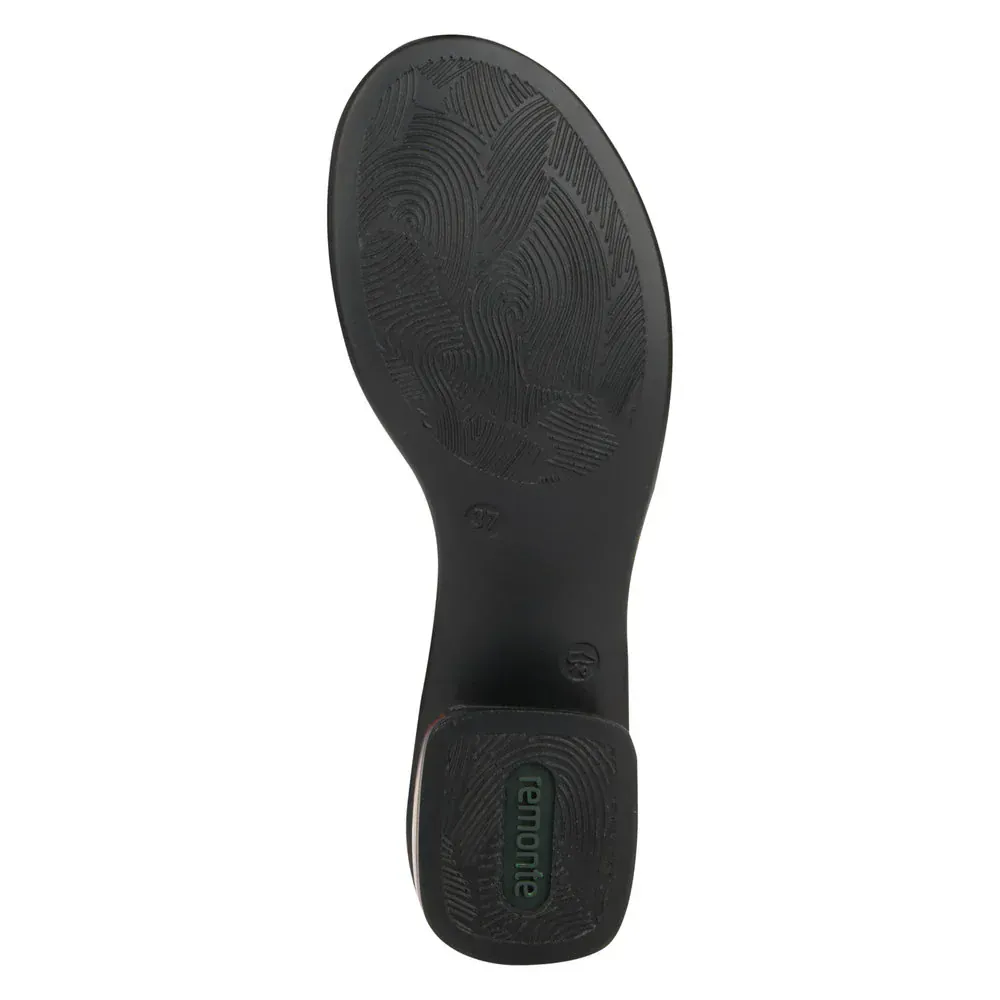 Remonte Women's R8759-01 Heeled Mule Sandals- Black - Image 9