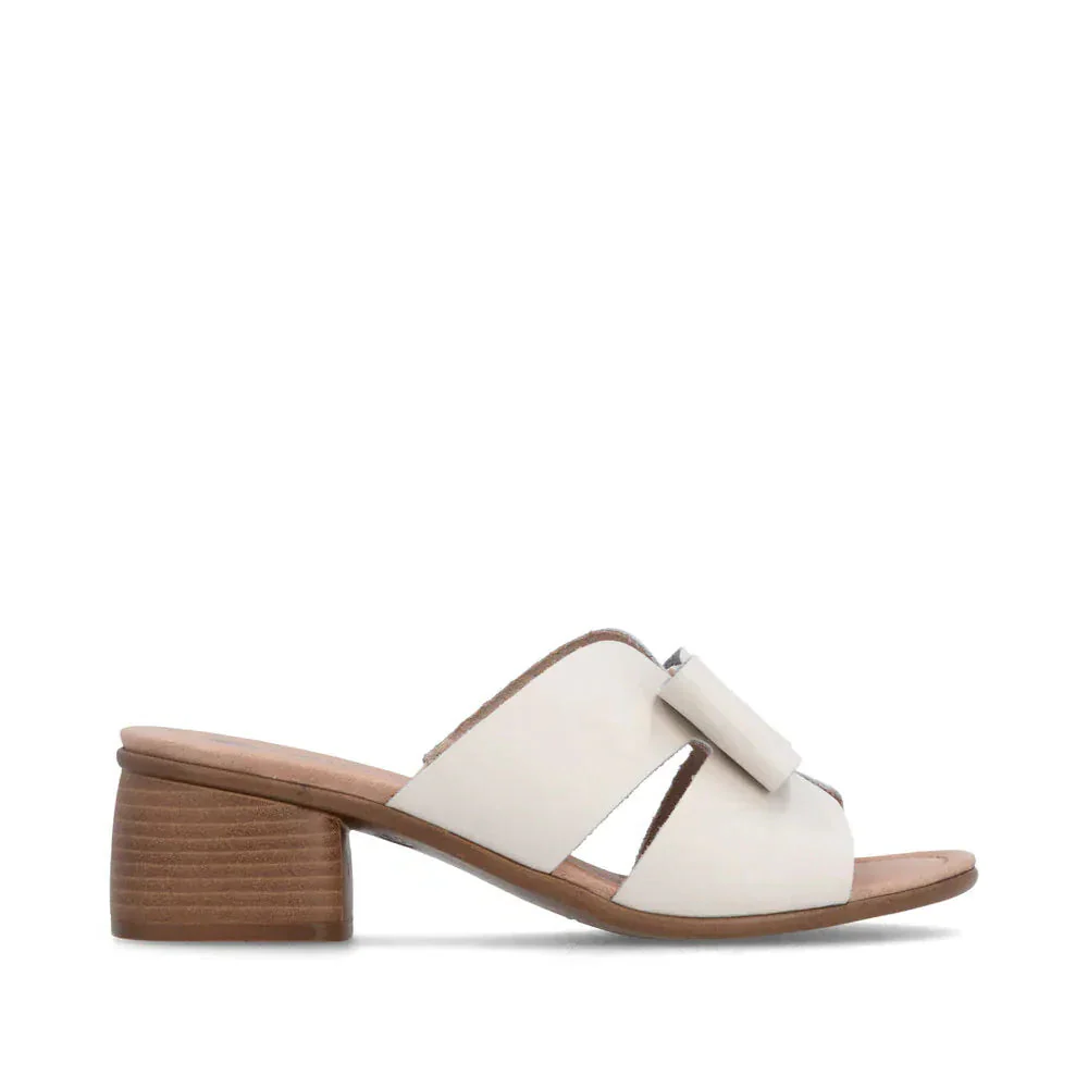 Remonte Women's R8759-60 Heeled Mule Sandals- Beige