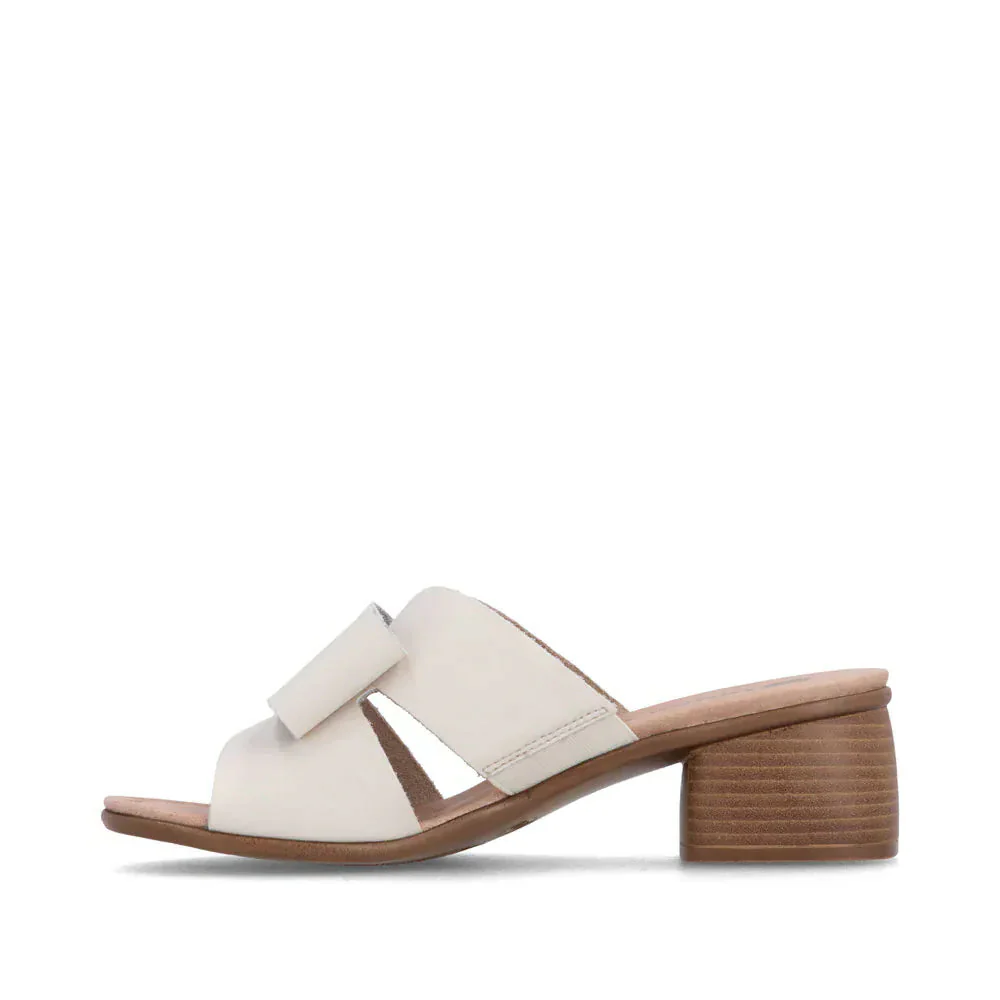 Remonte Women's R8759-60 Heeled Mule Sandals- Beige - Image 3