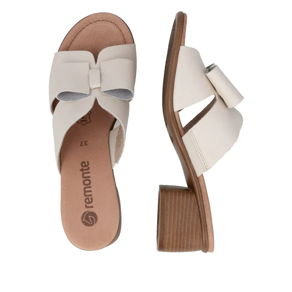 Remonte Women's R8759-60 Heeled Mule Sandals- Beige - Image 7
