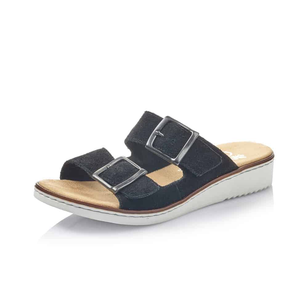 Rieker Women's 63694-00 Wedge Sandals- Black - Image 2