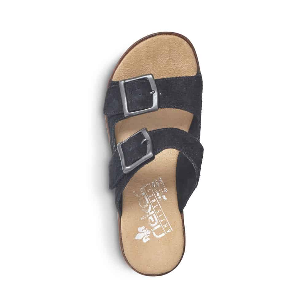 Rieker Women's 63694-00 Wedge Sandals- Black - Image 4