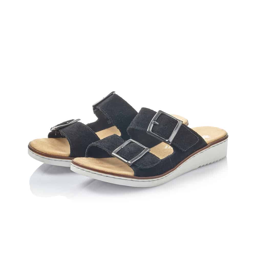 Rieker Women's 63694-00 Wedge Sandals- Black - Image 5