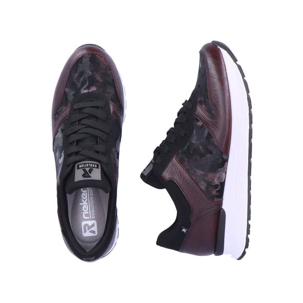 Rieker Women's 40804-35 Sneakers- Red Combination - Image 6
