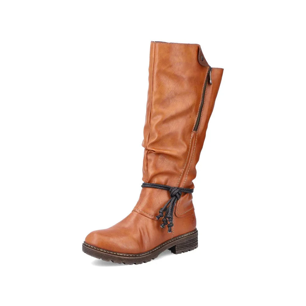 Rieker Women's Z4758-24 Tall Detail Boots- Brown - Image 2