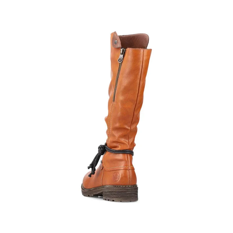 Rieker Women's Z4758-24 Tall Detail Boots- Brown - Image 4