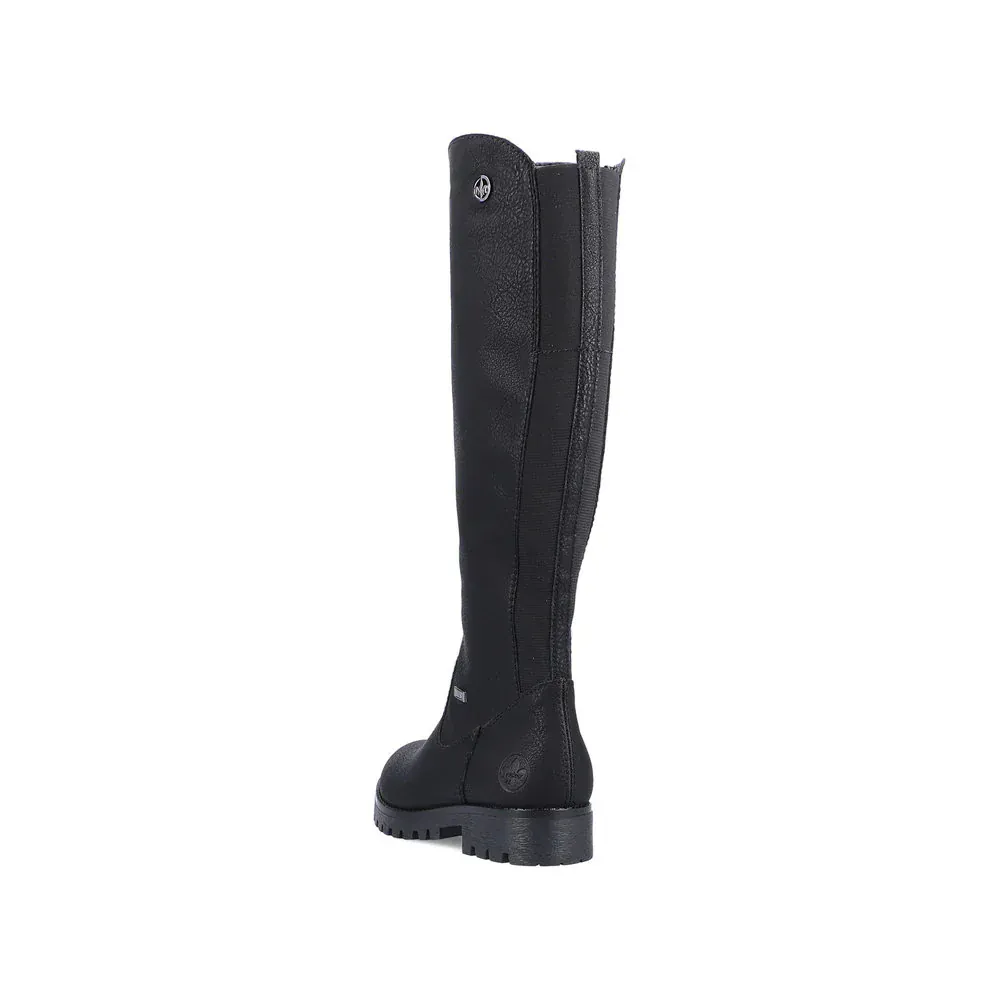 Rieker Women's 78554-00 Tall Zip Winter Boots- Black - Image 5