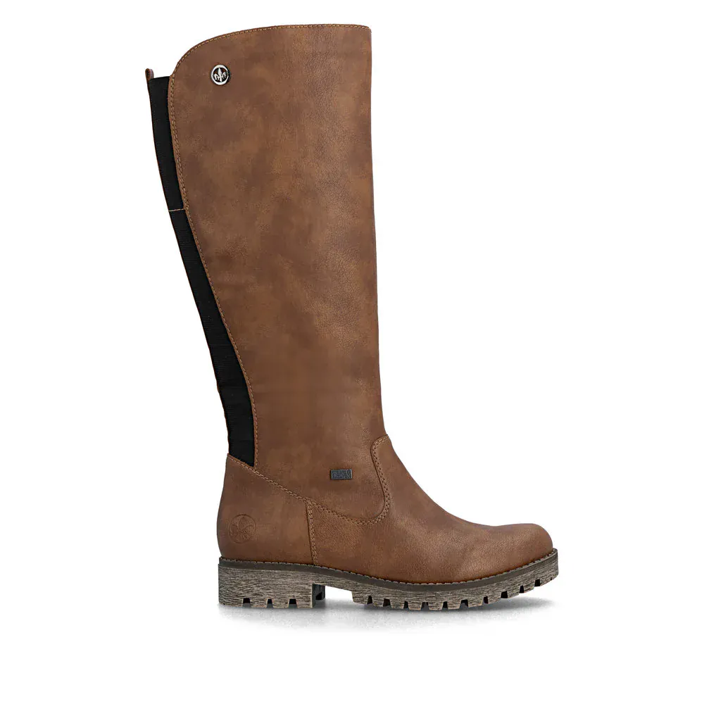 Rieker Women's 78554-24 Tall Zip Winter Boots- Brown