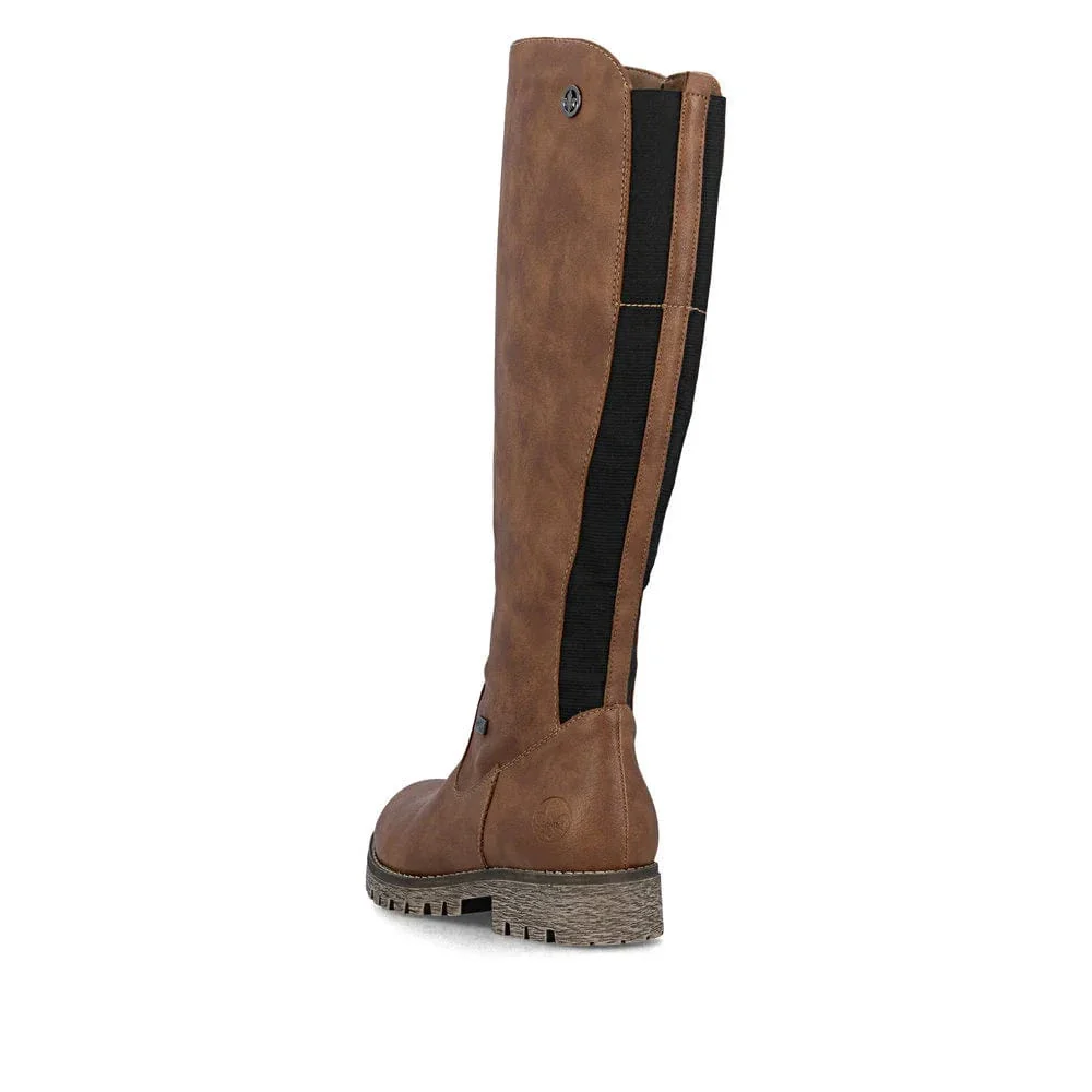 Rieker Women's 78554-24 Tall Zip Winter Boots- Brown - Image 6