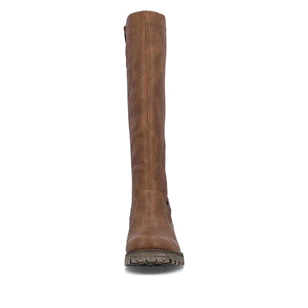 Rieker Women's 78554-24 Tall Zip Winter Boots- Brown - Image 8