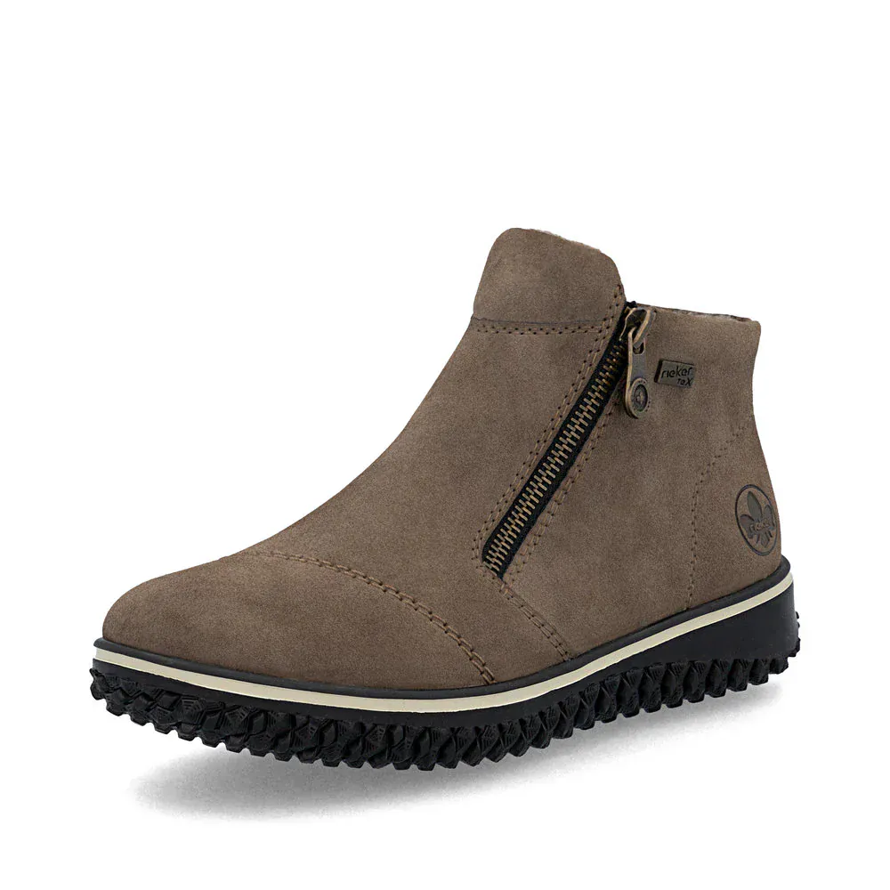 Rieker Women's Z4265-24 Dual Zip Winter Booties- Brown - Image 3
