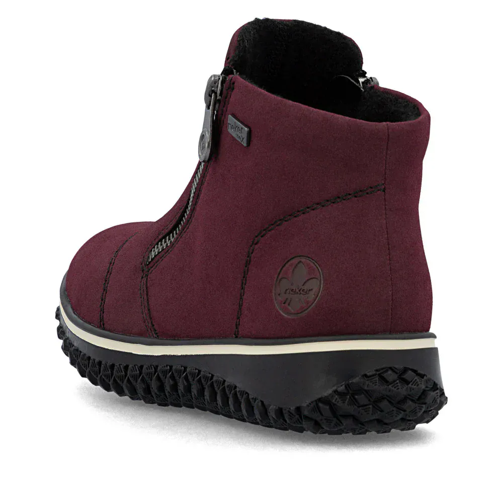 Rieker Women's Z4265-35 Dual Zip Winter Booties- Red - Image 5