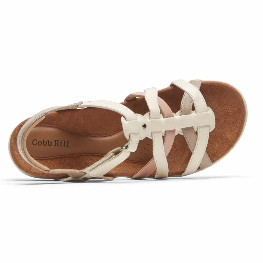 Cobb Hill Women's Rubey Woven Sandals- Cream - Image 3