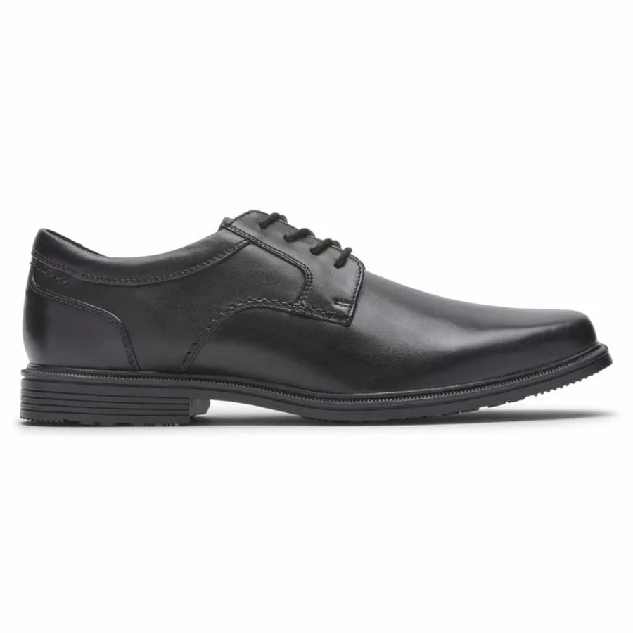 Rockport Men's Taylor Lace Plain Toe Shoes- Black
