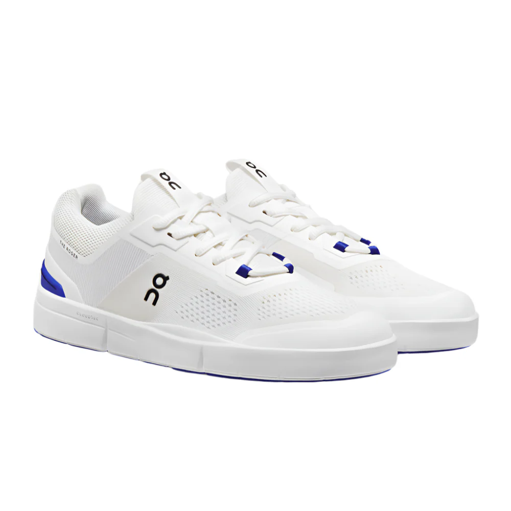 On Cloud Women’s The ROGER Spin Sneakers- White/Indigo - Image 3