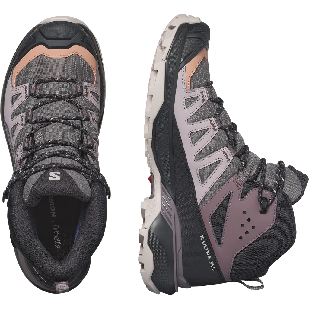 Salomon Women's X Ultra 360 Mid Gore-Tex® Hiking Shoes- Nine Iron/ Excalibur/ Shadow Grey - Image 4