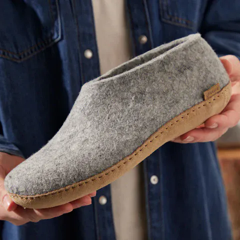 Glerups Shoe Slippers- Grey - Image 5