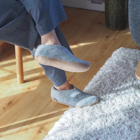 Glerups Shoe Slippers- Grey - Image 6