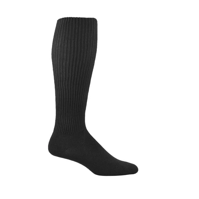 Simcan Unisex Comfort Diabetic Over-the-Calf Socks- Black