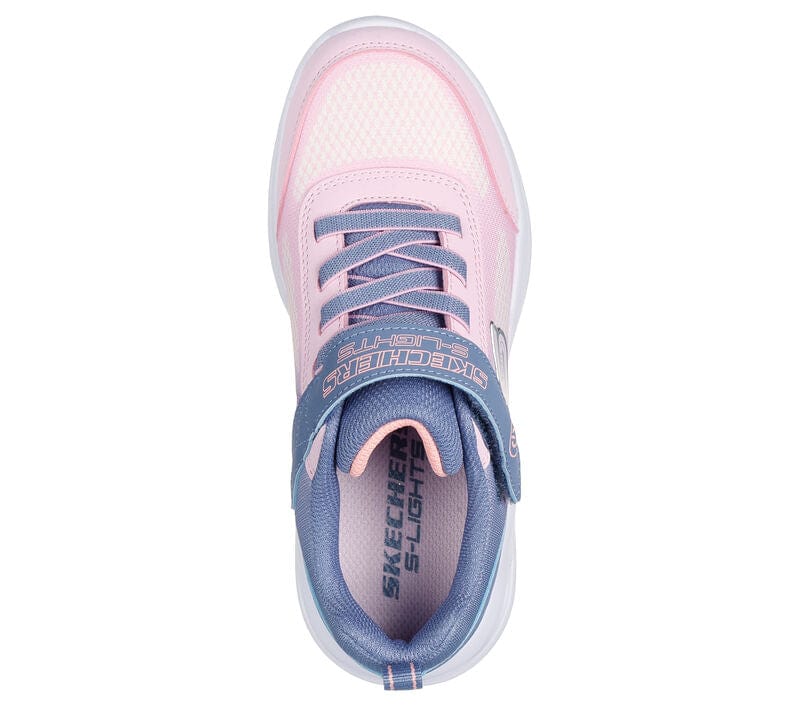 Skechers Kid's Sola Glow Sneakers- Grey/ Light Pink - Image 5