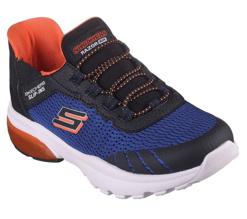 Skechers Kid's Razor Air Hyper Brisk Sneakers- Royal/ Black - Image 2
